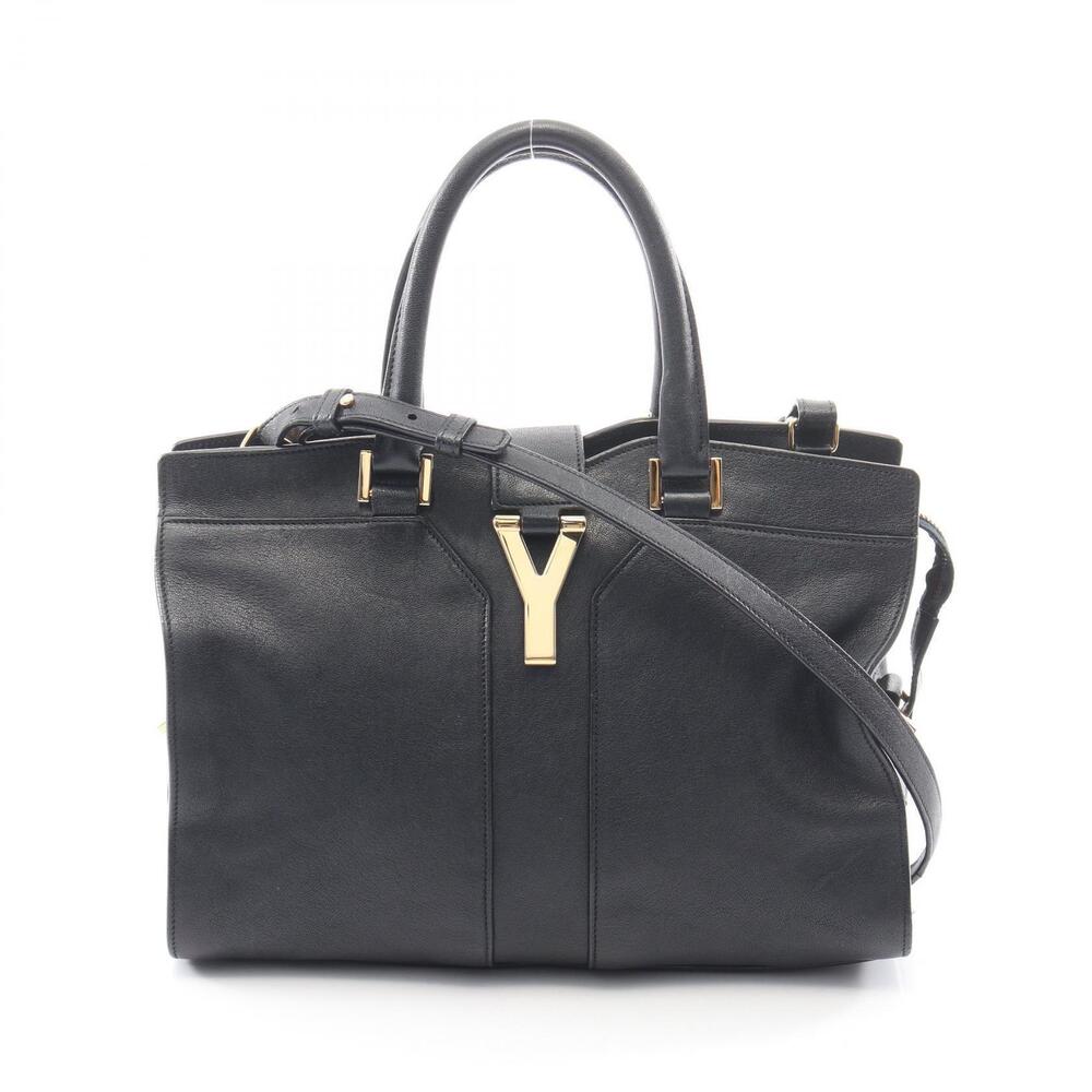 Saint Laurent Yves Y Cabas bag Handbag leather Navy Blue